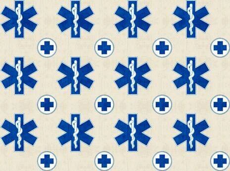 What the Doctor Ordered EMS Symbol 24925E Oatmal Cotton Woven Fabric