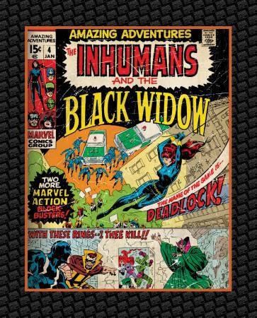 Marvel Comics 3 36" Panel Black Widow Cotton Woven Panel