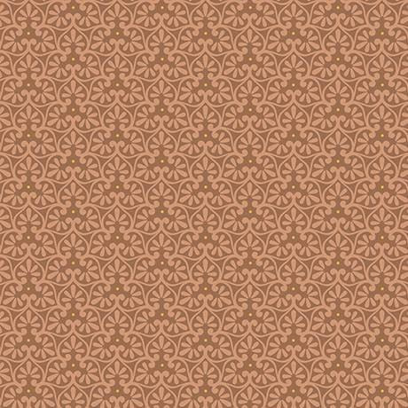 Yuna Calm Kimmidoll Flower Geo Tan Cotton Woven Fabric