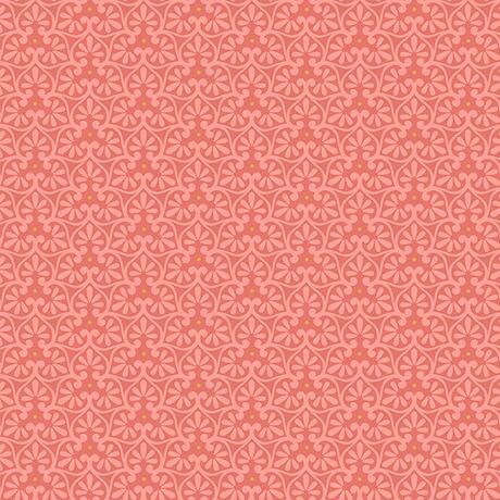 Yuna Calm Kimmidoll Flower Geo Coral Cotton Woven Fabric