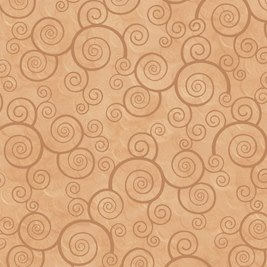 Harmony Curly Scroll Camel 24778EA Cotton Woven Fabric