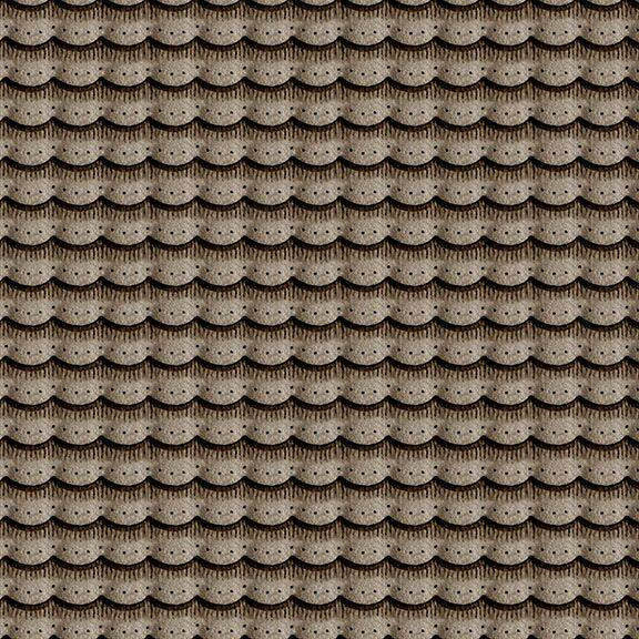 She Sews Sea Shells by J. Wecker Frisch Shell Mermaid Tail Dark Gray 25807K Cotton Woven Fabric