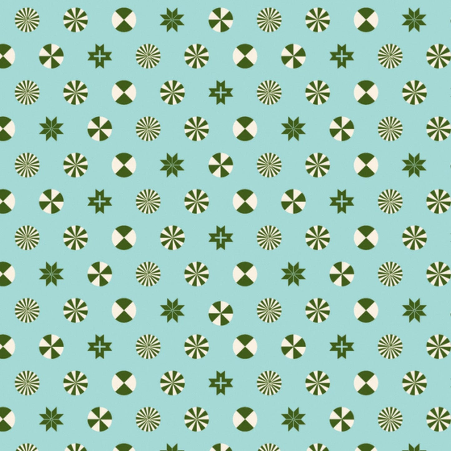 Tula Pink Holiday Homies Peppermint Stars Pine Fresh PWTP108.PineFresh Cotton Woven Fabric