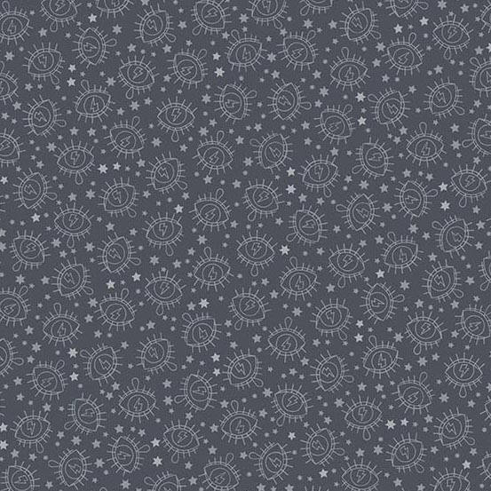Wildside by Libs Elliot Electric Eye Gunmetal 8591-MC Cotton Woven Fabric