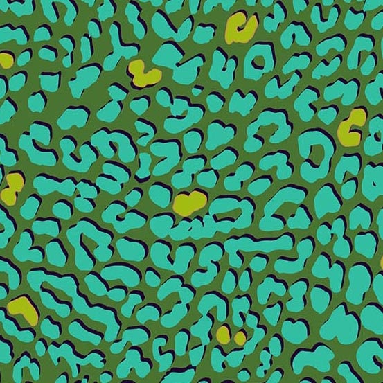 Wildside by Libs Elliot Beast Mode Teal Cotton Woven
