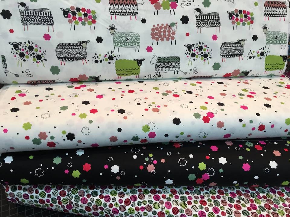 Wool Ewe Pink by Ink & Arrow Knitted Sweaters on Black 26117J Cotton Woven Fabric