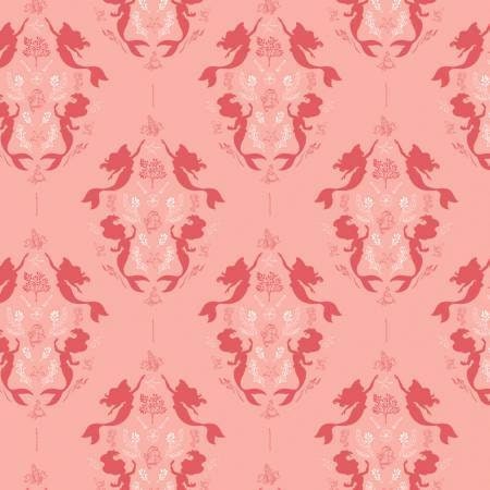 Disney's The Little Mermaid Coral Damask, Ariel the Mermaid Cotton Woven Fabric