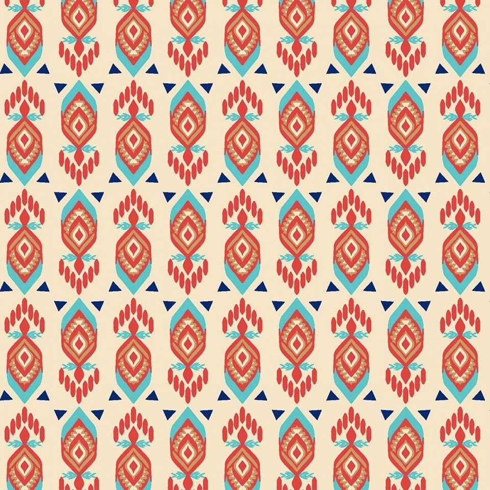 Pachua Geo Tan 12936-Tan Cotton Woven Fabric