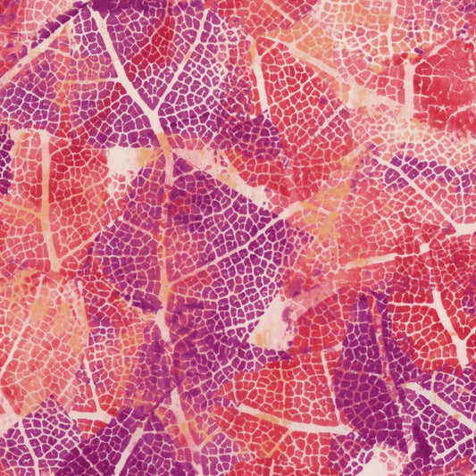 Urban Garden by Leslie Tucker Jenison Leaf Study Pansy cotton woven fabric