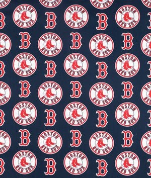Licensed MLB Boston Red Sox on Blue Major League Baseball 60 Inches wi –  The Fabric Candy Shoppe
