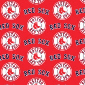 Boston Red Sox Cotton Fabric Red