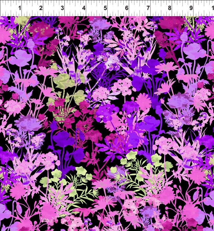 Dreamscapes by Jason Yenter Garden in Purple 4JYH-3 Cotton Woven Fabric