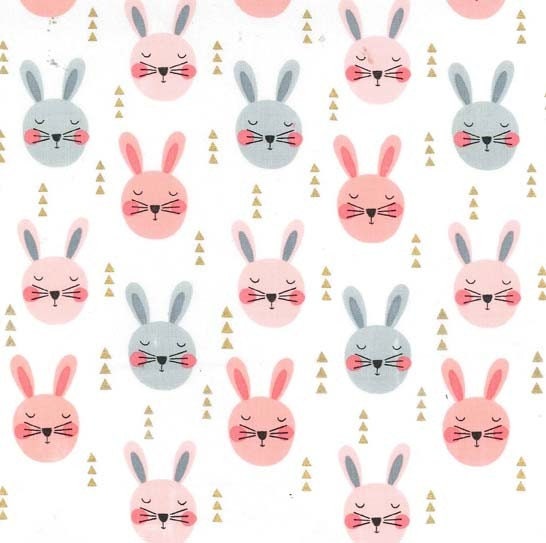 Ruminating Rabbits Metallic Peach CM6576-PEAC-D Cotton Woven Fabric