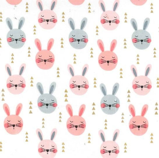 Ruminating Rabbits Metallic Peach CM6576-PEAC-D Cotton Woven Fabric
