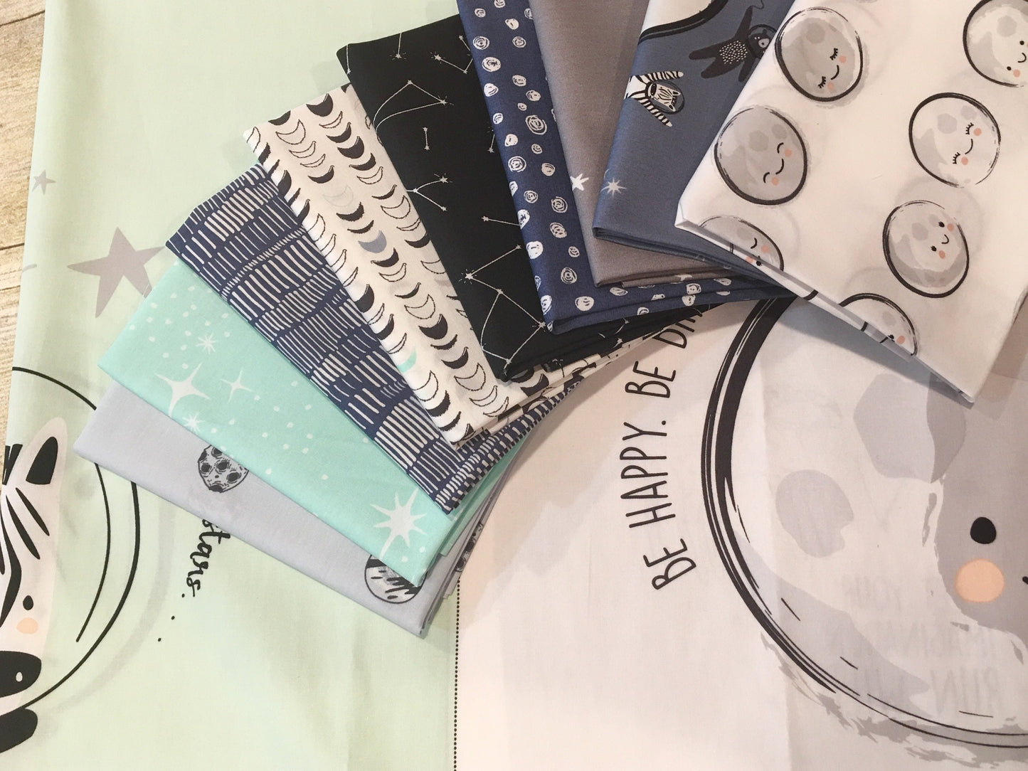 Stargazer Above & Beyond 24" Panel KC-1113 Includes 3 Mini Panels each approx. 24" x 18" KC-1113 Cotton Spandex Knit Fabric