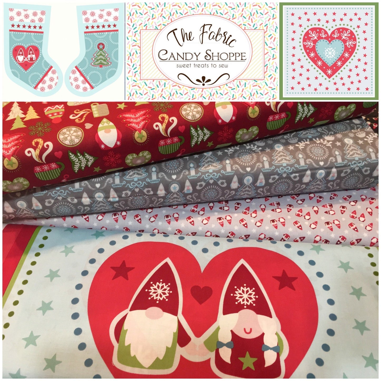 Hygge Christmas Tonttu Cushion Panel 24" Panel Red Pillow Panel C33.2 Cotton Woven Panel