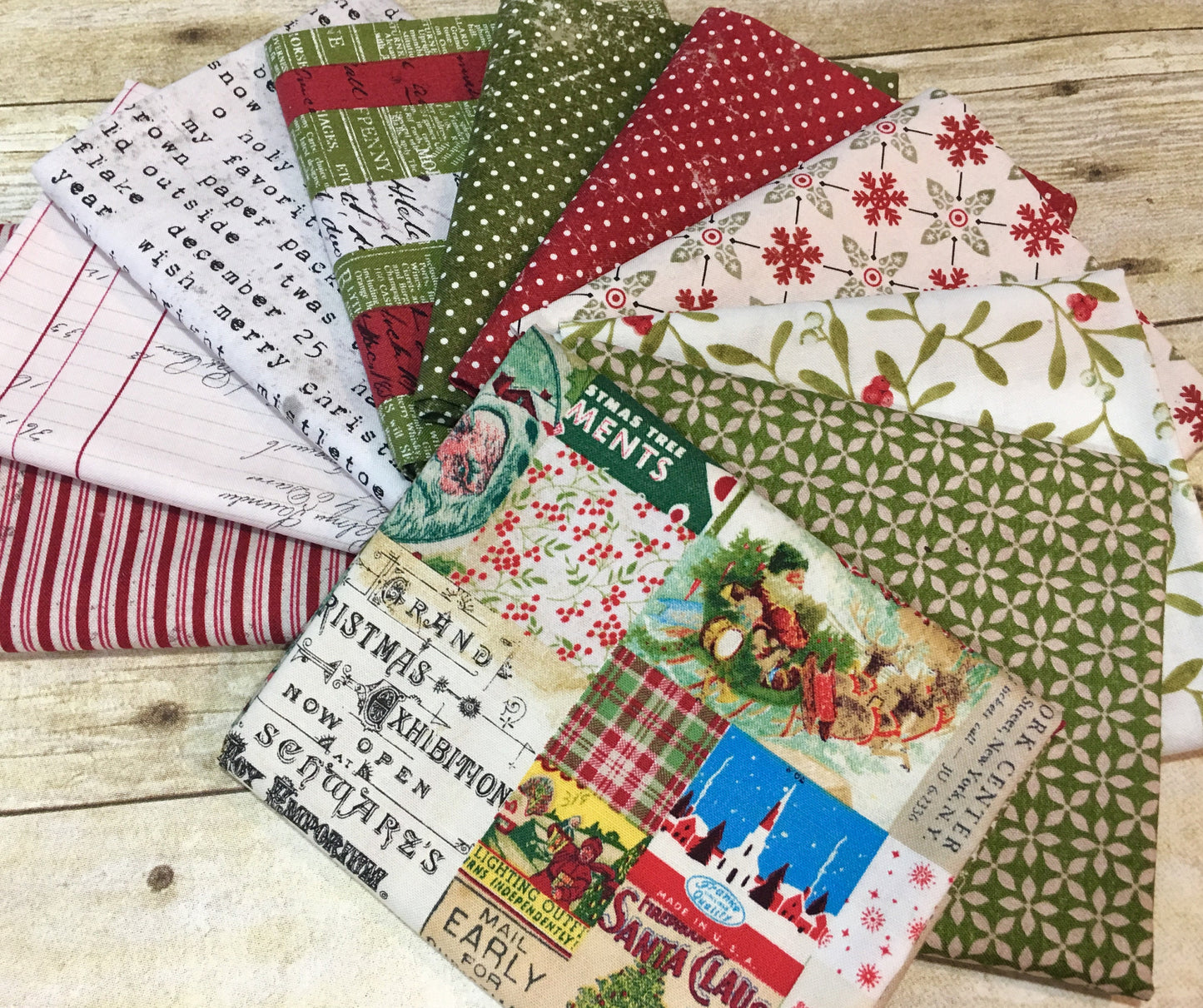 Merriment by Tim Holtz Green Dots PWTH087.8GRE Cotton Woven Fabric