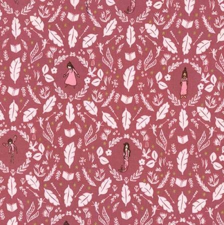 Peter Pan by Sarah Jane Girls are Much Too Clever Rose Metallic MD7940-ROSE-D Cotton Woven Fabric