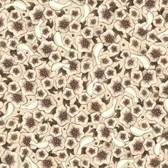 Santoro Gorjus Mirabelle Lost Song Flowers Cream 26710C Cotton Woven Fabric