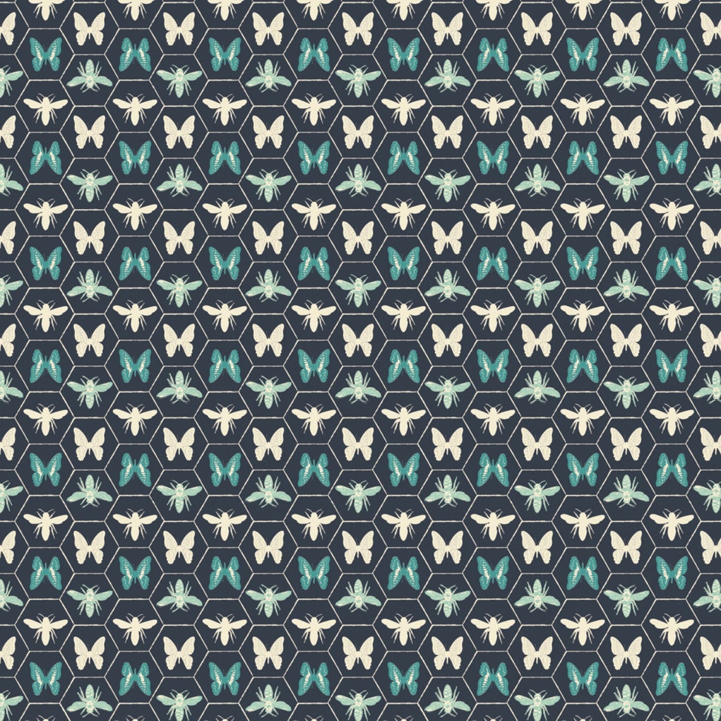 Monarch Grove by Sara B Blue Hex 26170506-2 Digitally Printed Cotton Woven Fabric