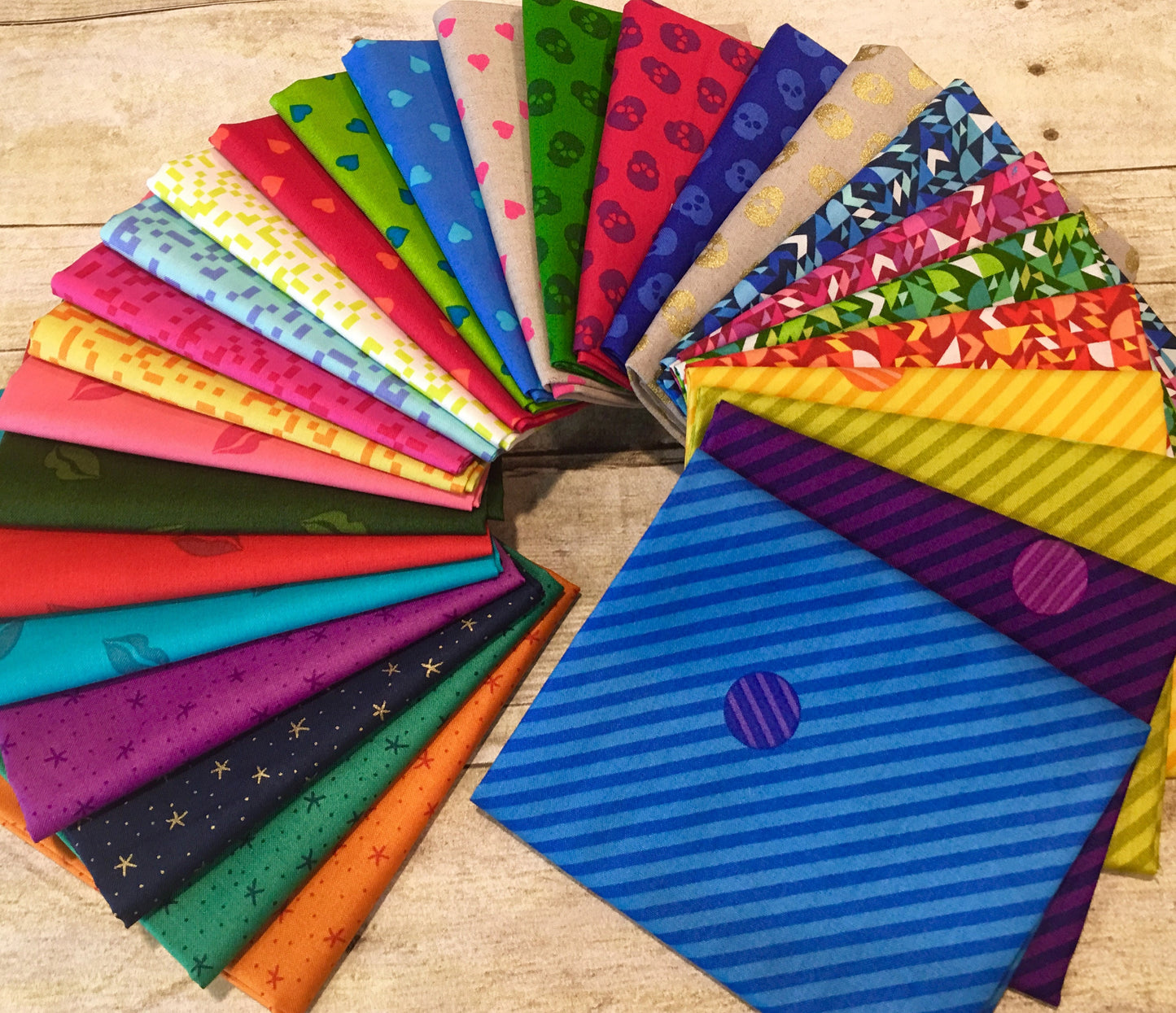 Mix Tape by Libs Elliott Come on Over Sapphire A-8867-B Cotton Woven Fabric