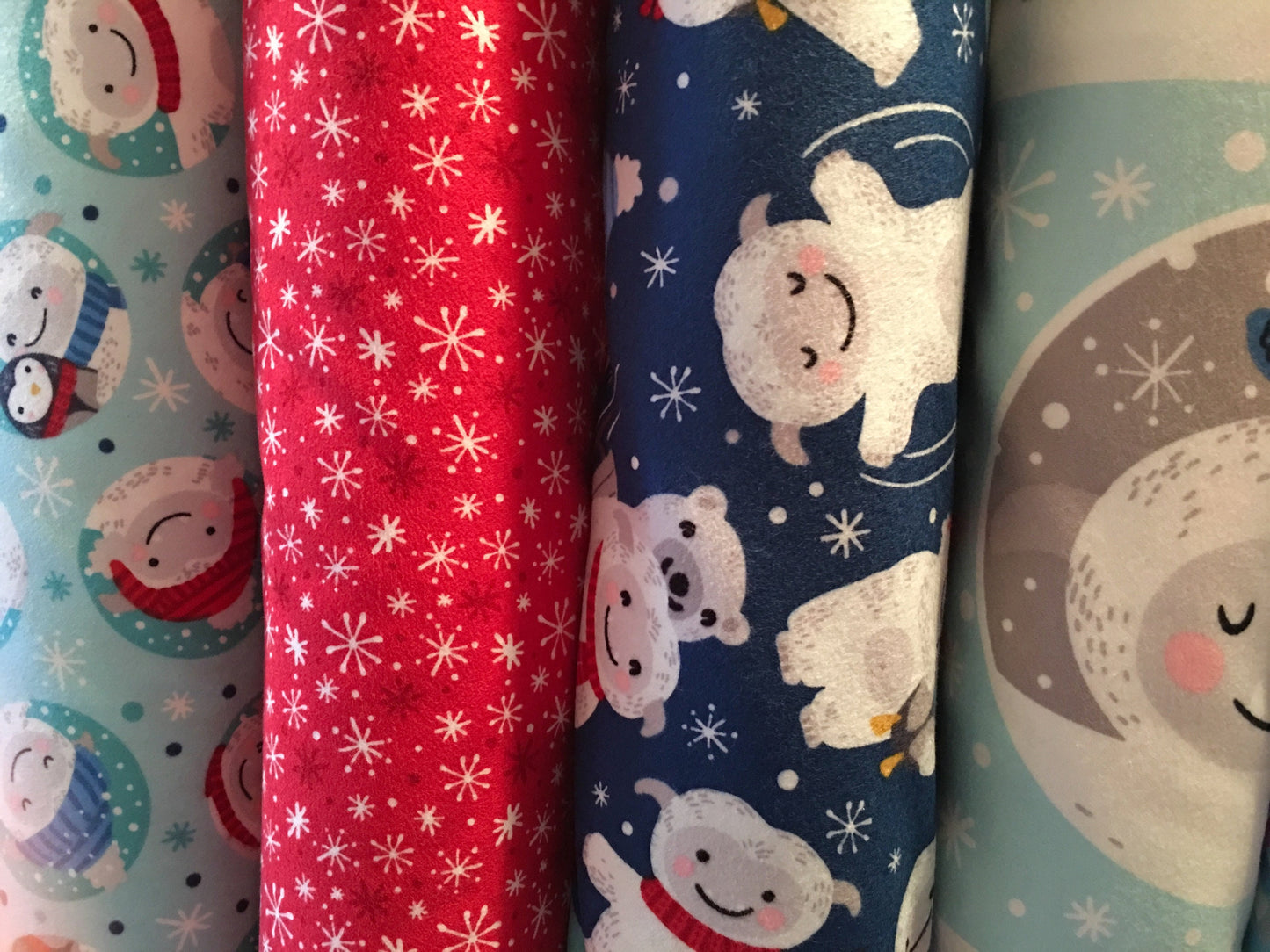 Yeti For Winter 24" Panel F22206-63 Cotton Flannel Fabric