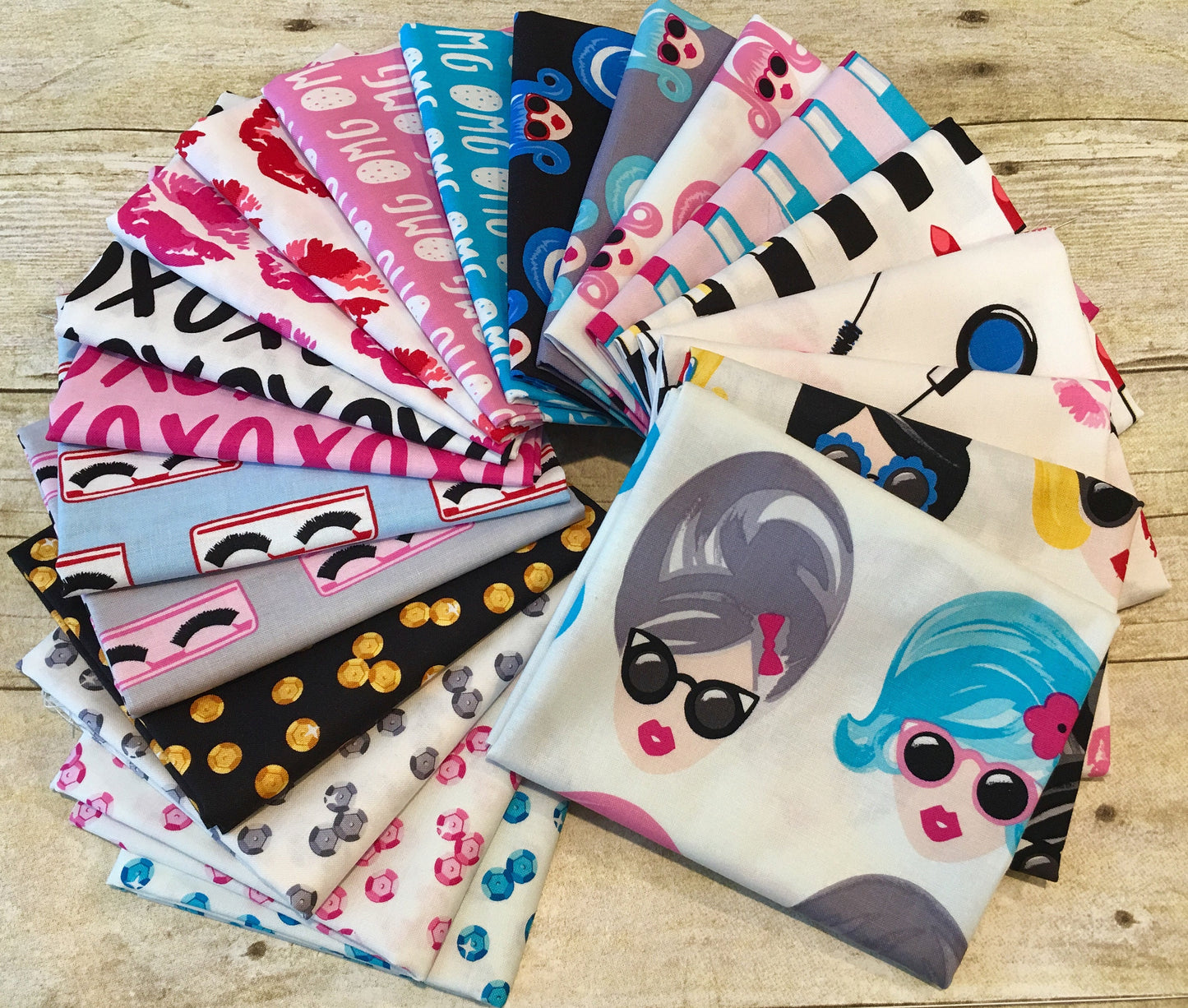 Glam Girls by American Dream House Sequin Sparkle Bling DC8249-BLIN-D Cotton Woven Fabric