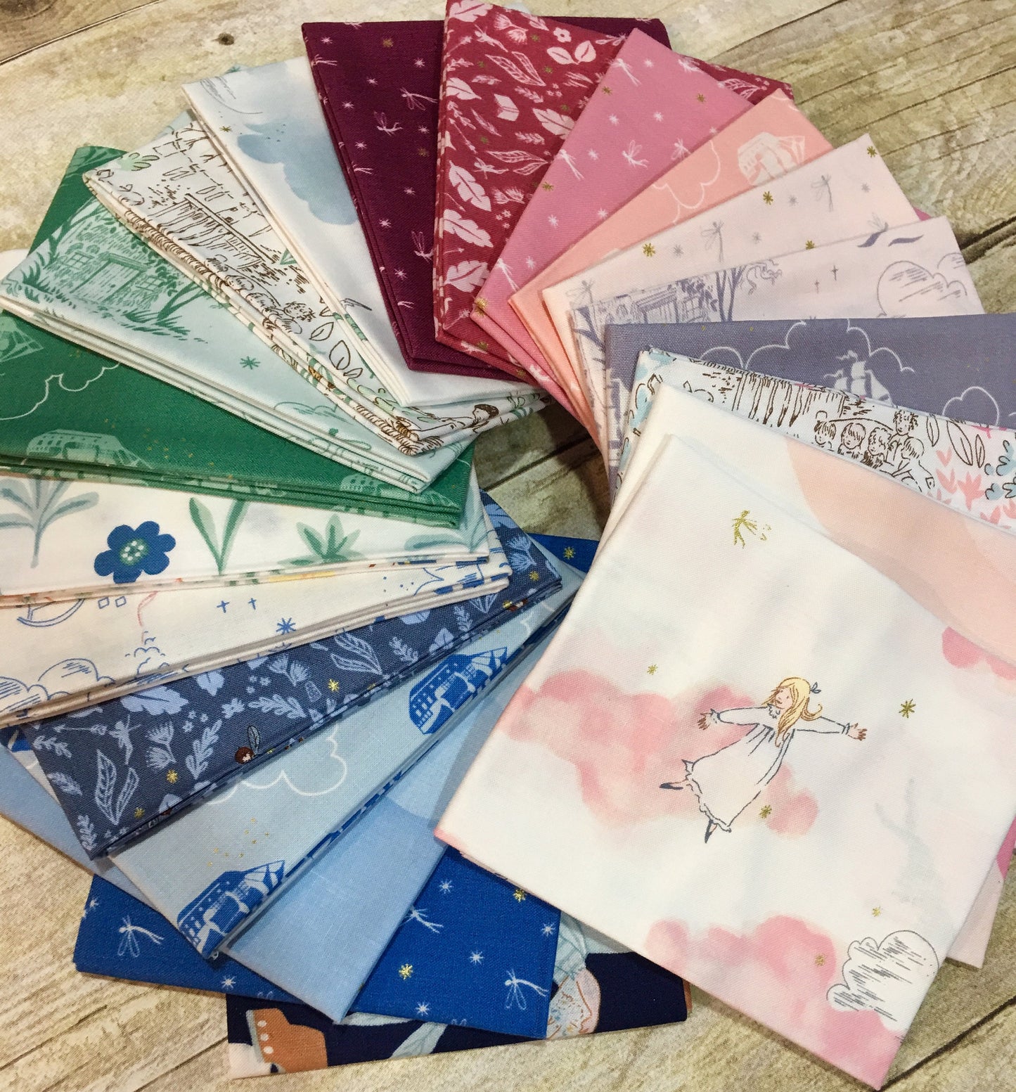 Peter Pan by Sarah Jane Girls are Much Too Clever Rose Metallic MD7940-ROSE-D Cotton Woven Fabric