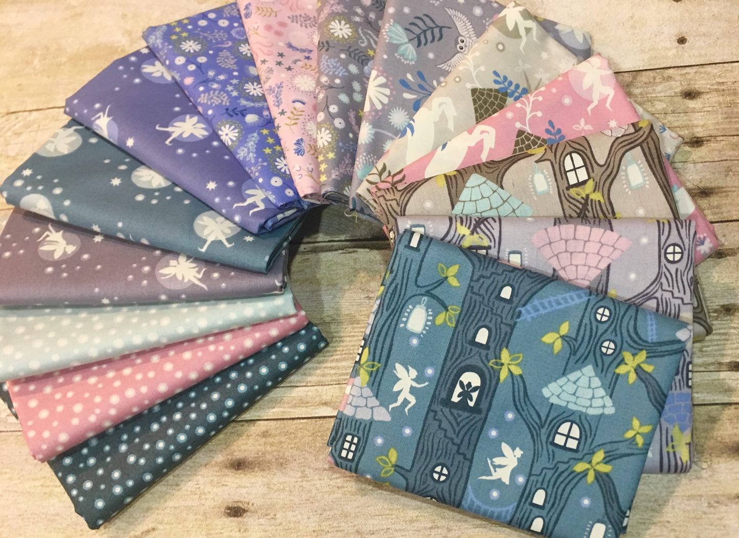 Fairy Lights Sparkles Fairy Bubble Midnight Glow in the Dark Cotton Woven Fabric