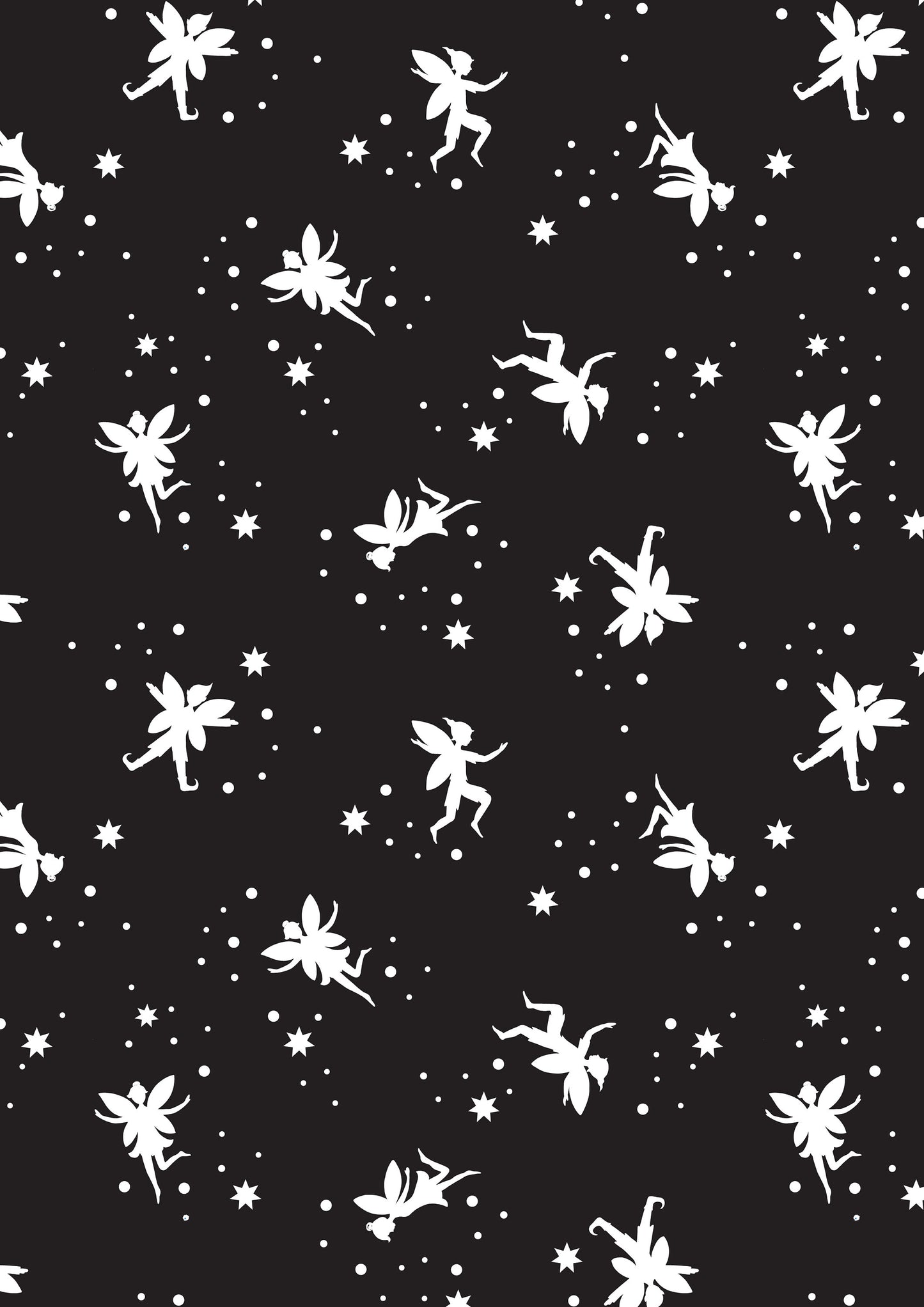 Fairy Lights Fairies and Stars Warm Lavender Glow in the Dark A309.1 Cotton Woven Fabric