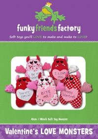 Funky Friends Factory Valentine's Love Monsters Paper Pattern FF4729 PATTERN ONLY