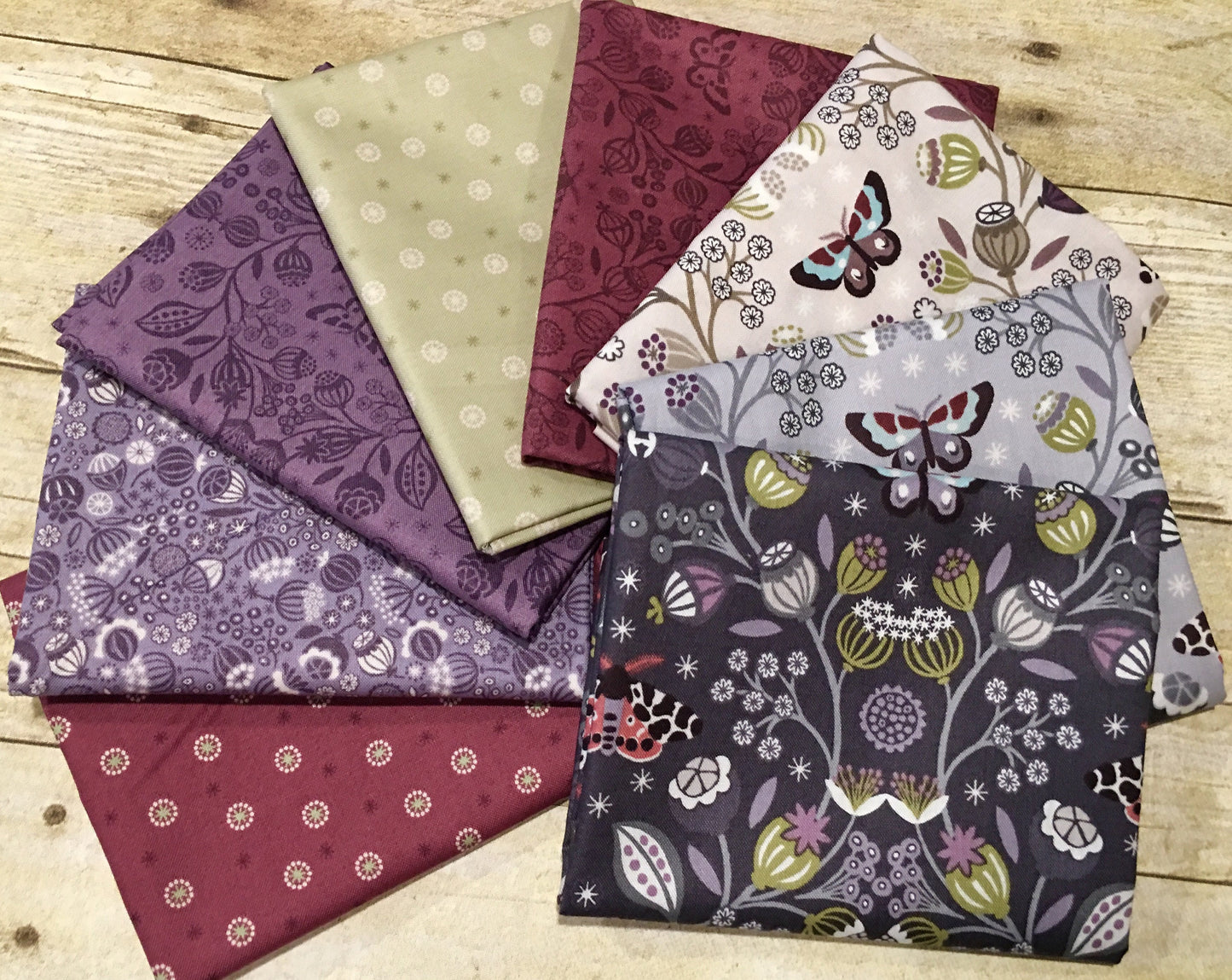 Winter Garden A319.3 Winter Garden Mono Claret Cotton Woven Fabric