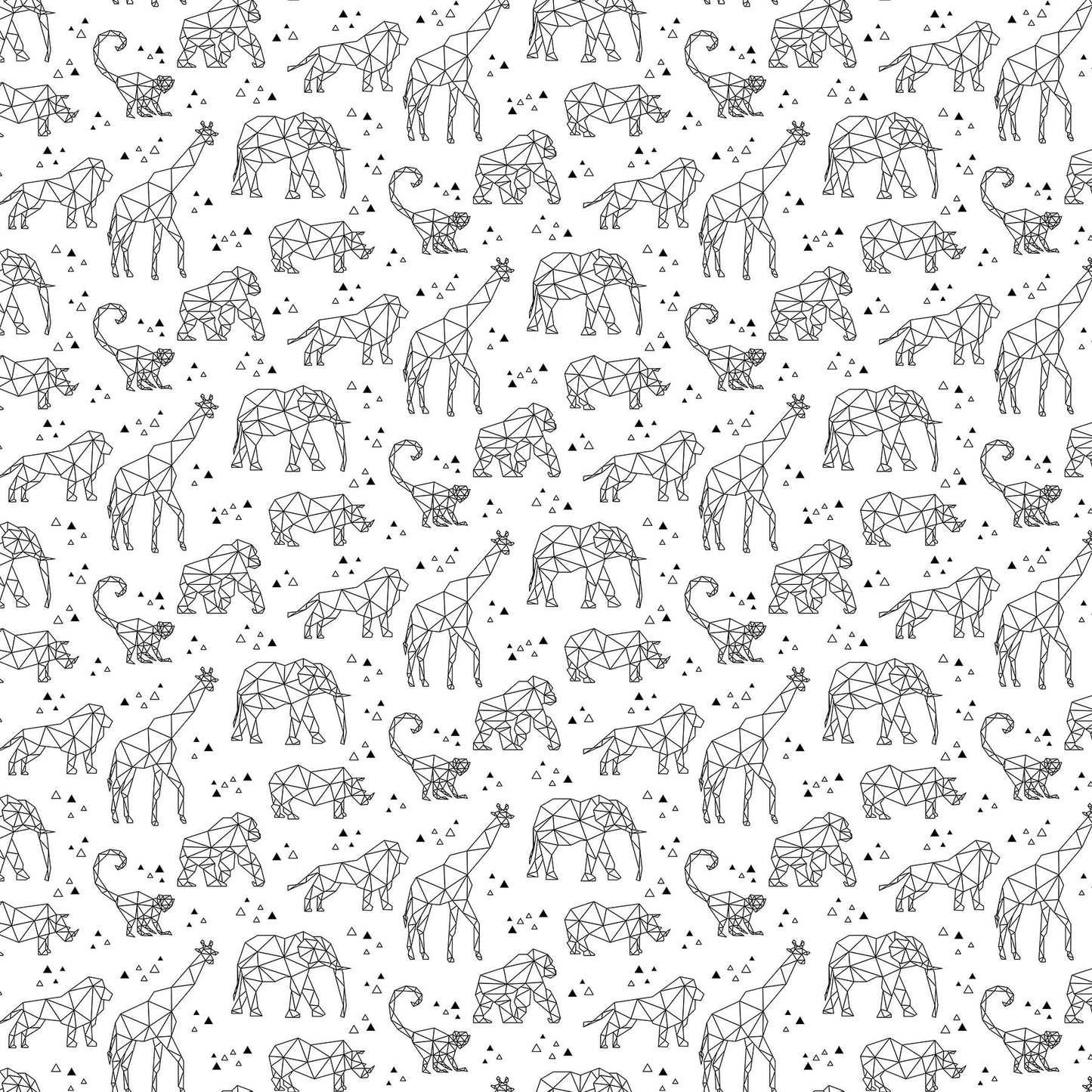 ZooMetrix by Deborah Edwards Black & White Zoo 22412 10 Cotton Woven Fabric