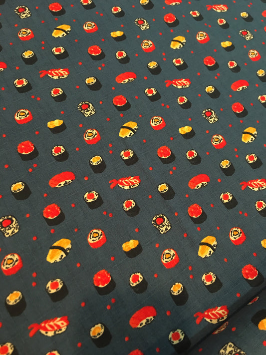 Sushi Navy 301-1105-2-d Cotton Woven (We think it's more of a linen weight!)