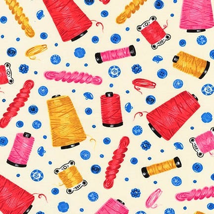 Sewn with Charm Bright Threads AJX-18005-195 Cotton Woven Fabric