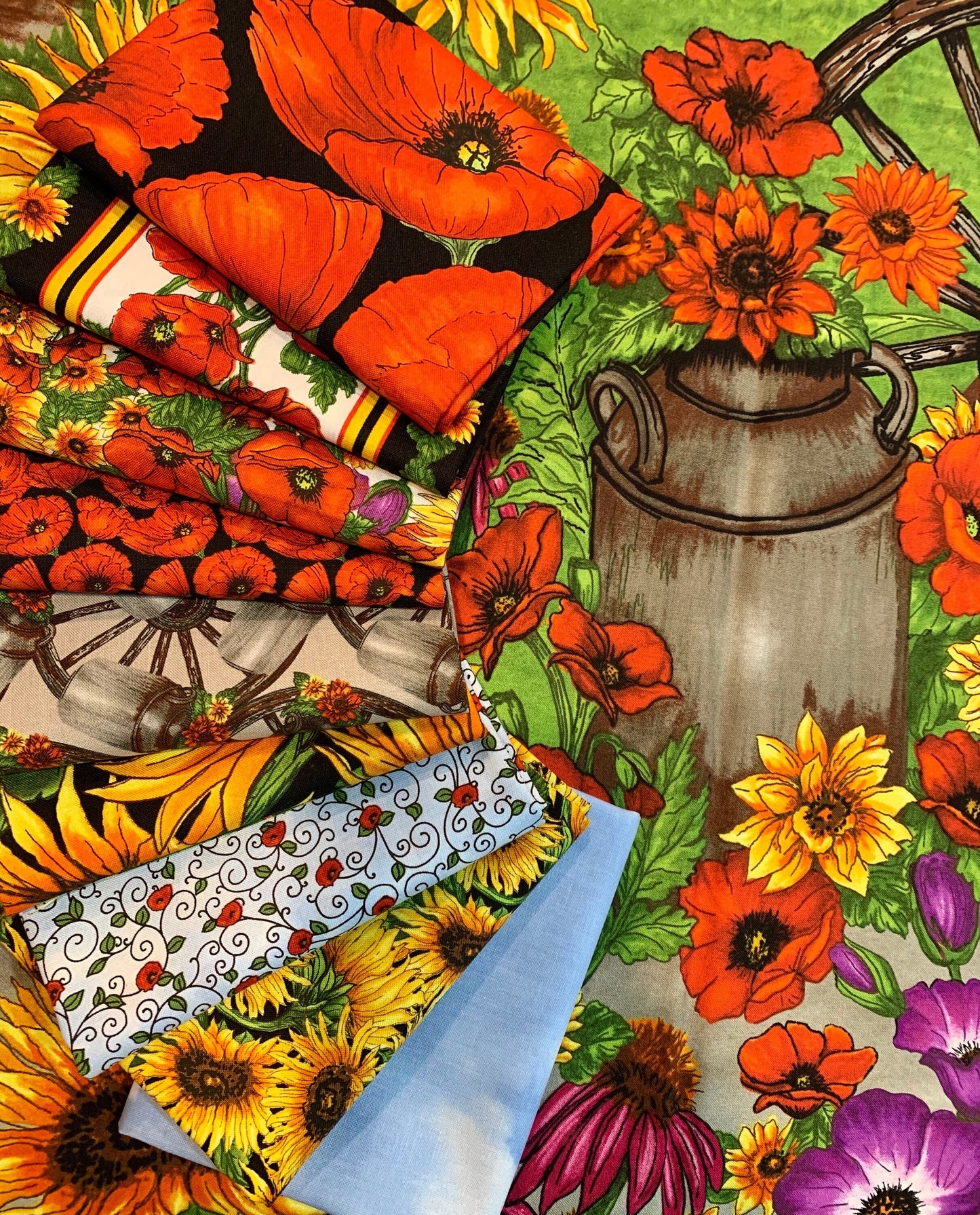 Prairie Lane By Lennie Honcoop MIxed Floral 9522-55 Cotton Woven Fabric