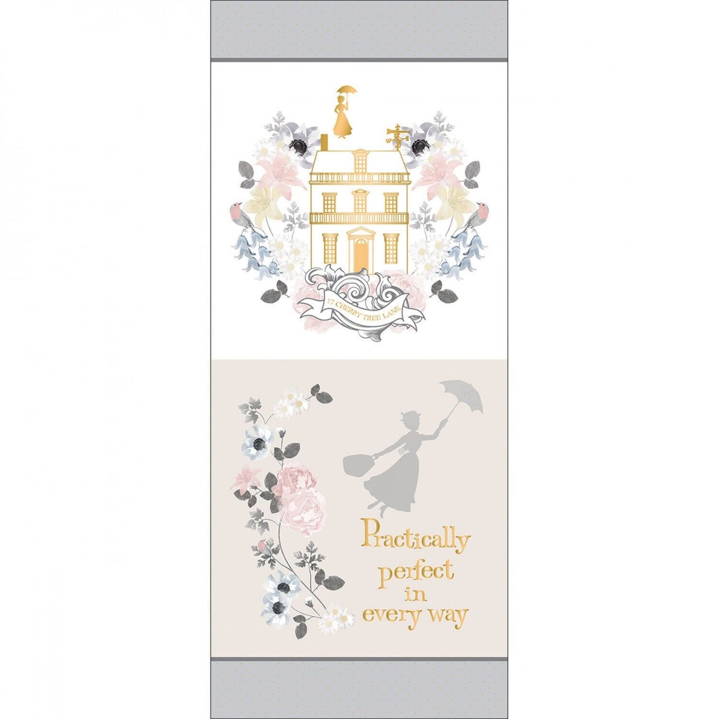 Mary Poppins Multi Practically Perfect 18" Panel w/Metallic 85460108PL-1 Cotton Woven Panel