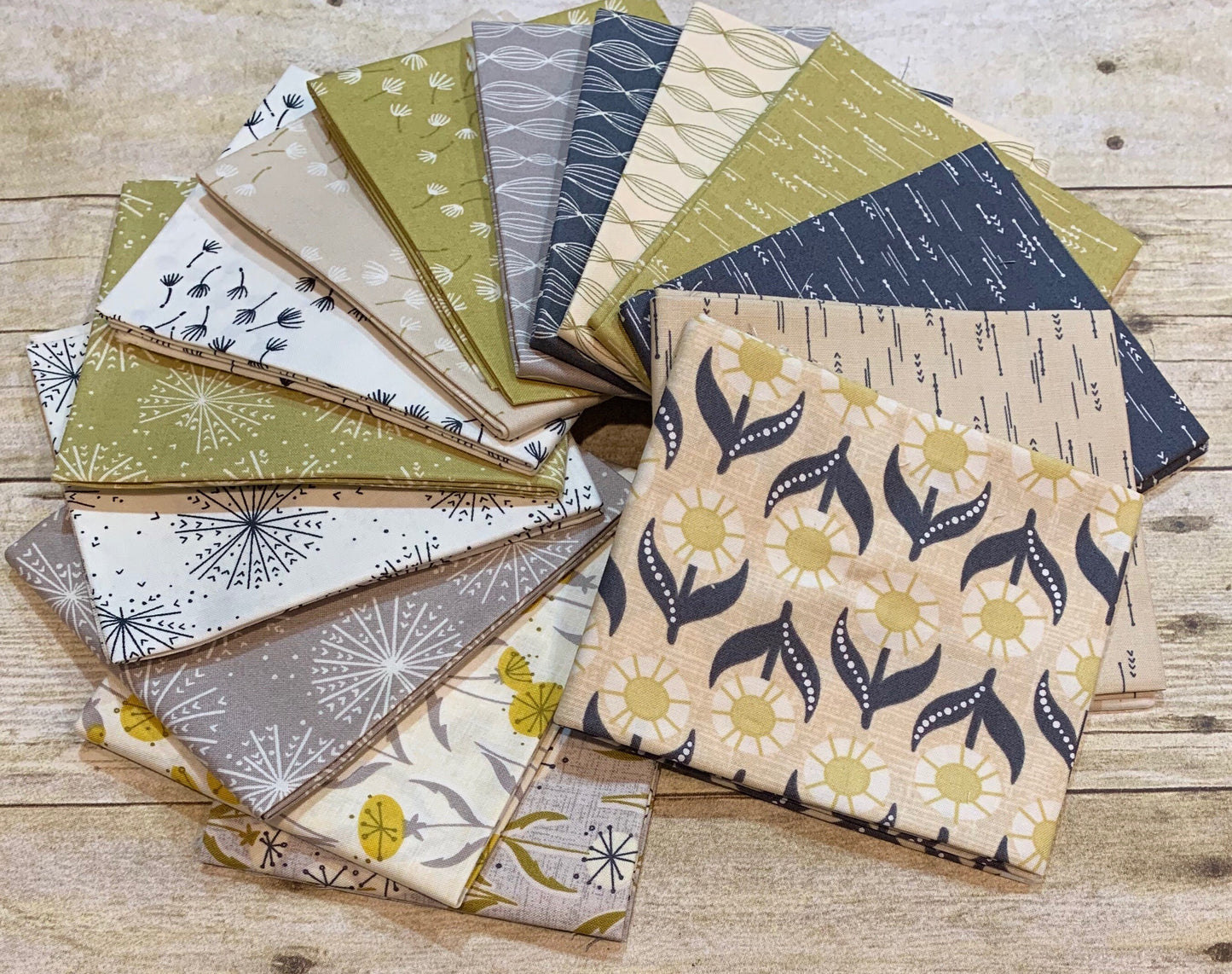 Petal Pushers by Elizabeth Silver Celery Blooms 27180202-3 Cotton Woven Fabric