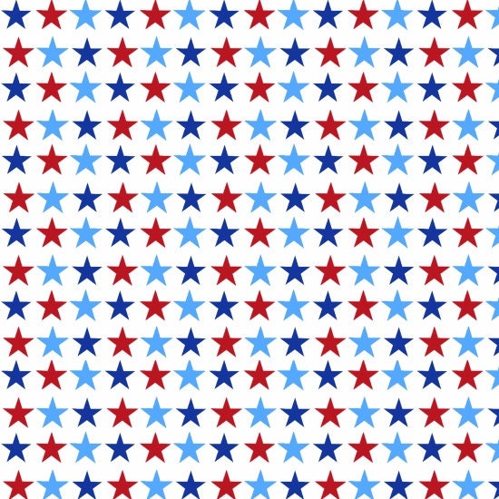 America Home of the Brave by Sharla Fults Small White Stars 4630-1 Cotton Woven Fabric