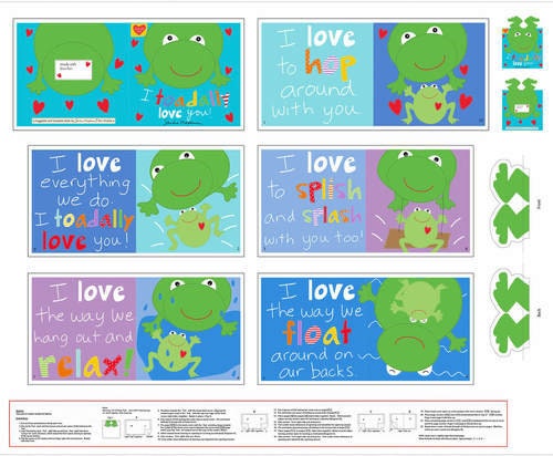 Huggable and Lovable VI by Sandra Magsamen Toadally Book 4615P-1 36" Panel Cotton Woven Panel