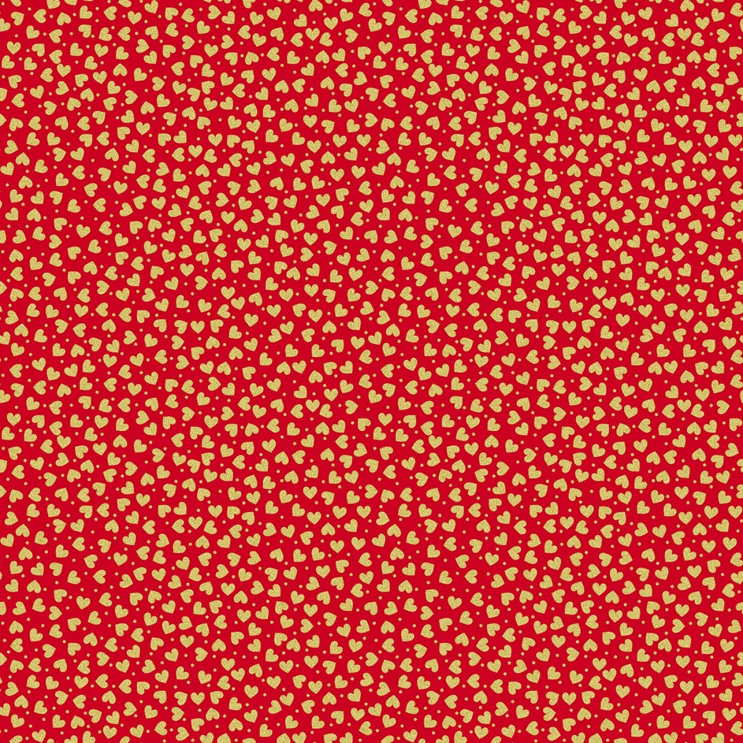 Cherish Red Mini Hearts with Metallic Accents 8963M10B Cotton Woven Fabric