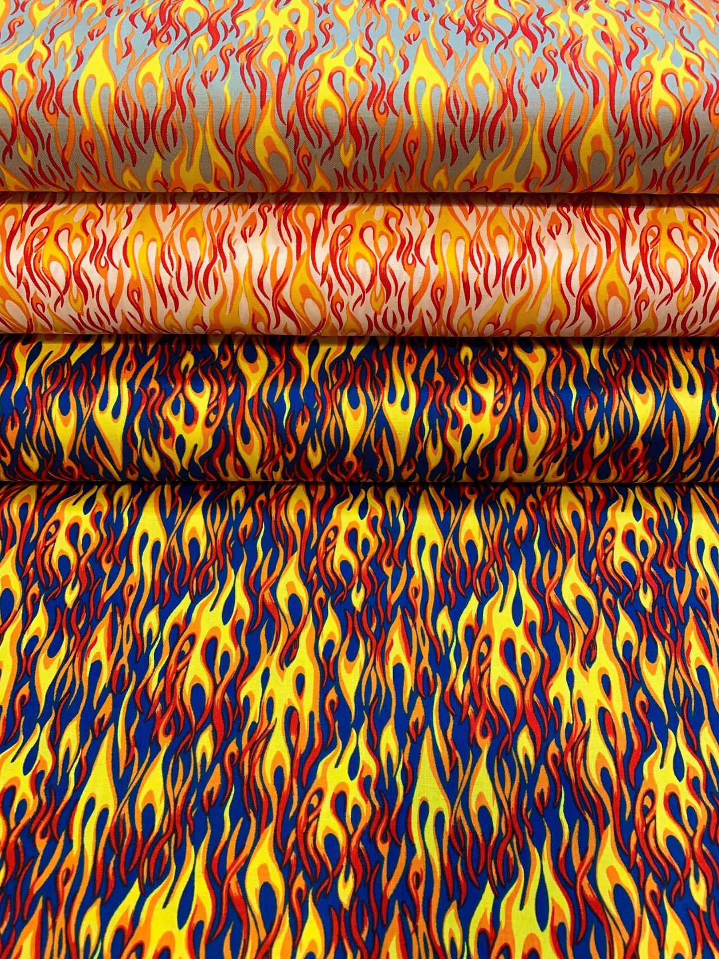 Monster Truck by Whistler Studios Flames Medium Grey 51268-5 Cotton Woven Fabric