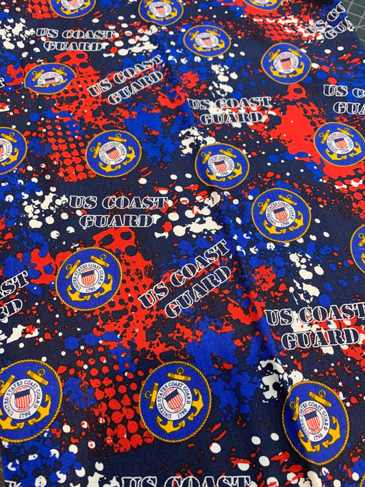 Military and Public Service US Coast Guard Seal Cotton Woven USCOAST-1180 Cotton Woven Fabric