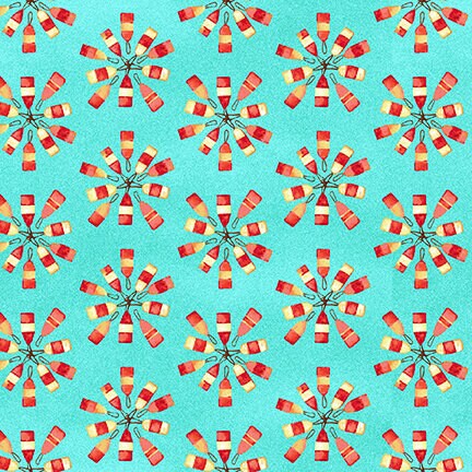 Salty Dogs Aqua Bouys 4705-76 Cotton Woven Fabric
