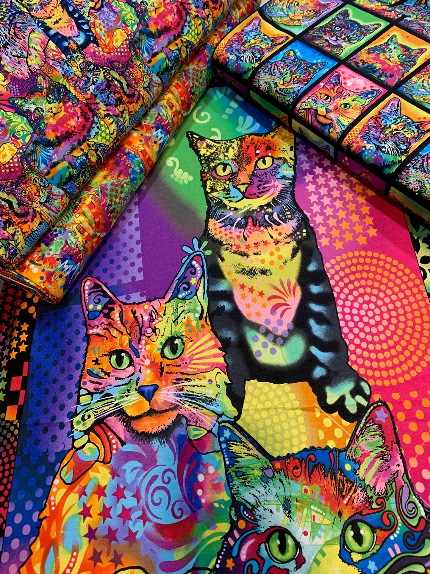 Crazy for Cats Multi 24" Panel 10241-X Cotton Woven Panel