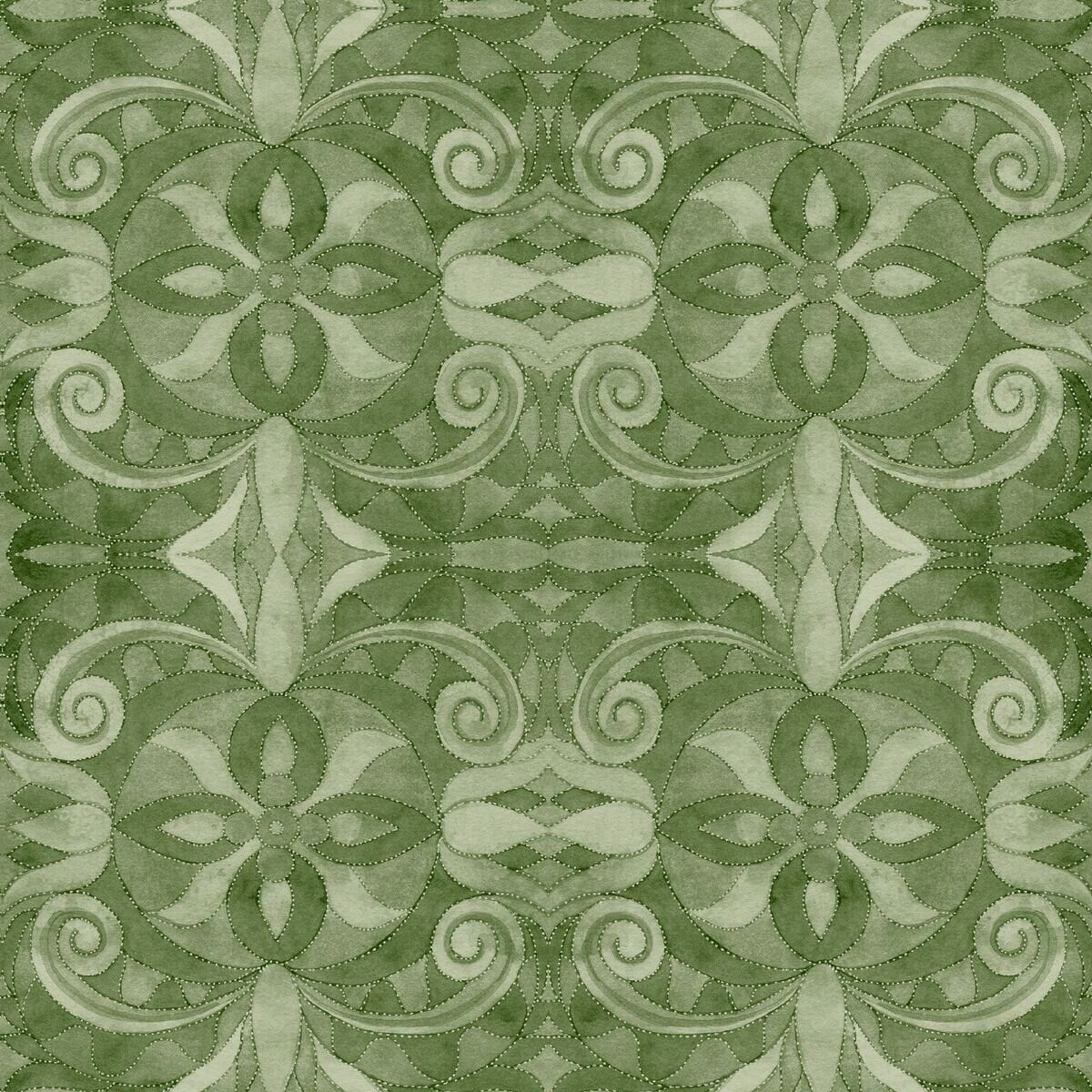Baroque 108" Wideback Green 9777-66 Digitally Printed Wideback Quilt Backing
