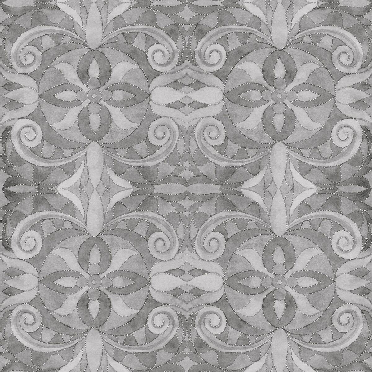 Baroque 108" Wideback Med Grey 9777-95 Digitally Printed Wideback Quilt Backing