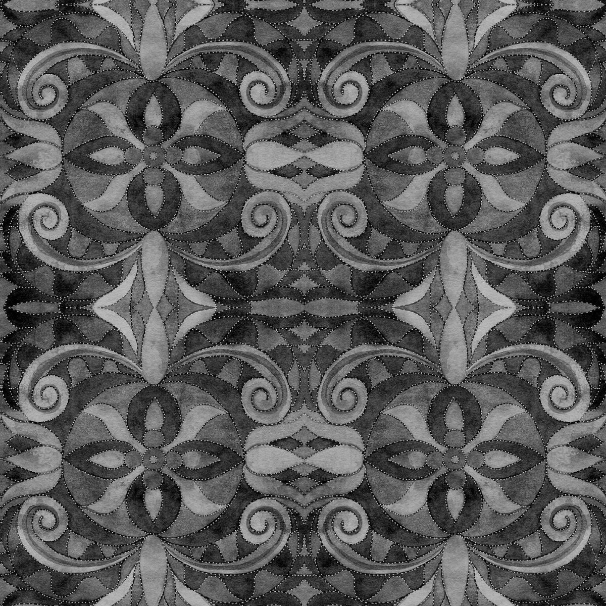 Baroque 108" Wideback Charcoal 9777-99 Digitally Printed Wideback Quilt Backing