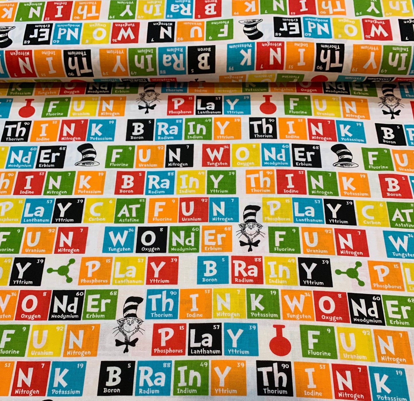 Licensed Dr. Seuss Science ADE-73889-205 Cotton Woven Fabric