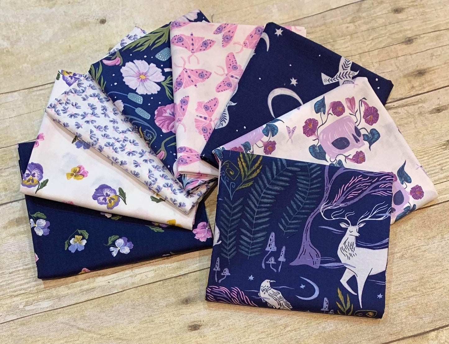 Ghostwood by Rae Ritchie Pansies on Astral Stella-SRR1334-Astral Cotton Woven Fabric